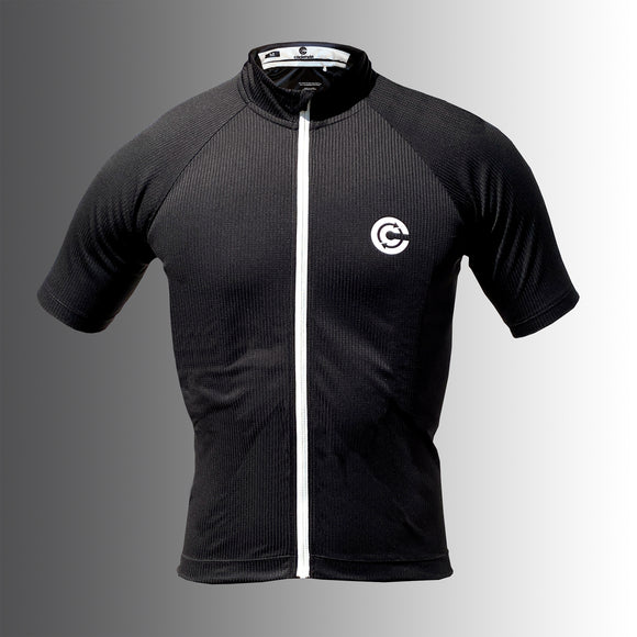 mens black sustainable cycle jersey