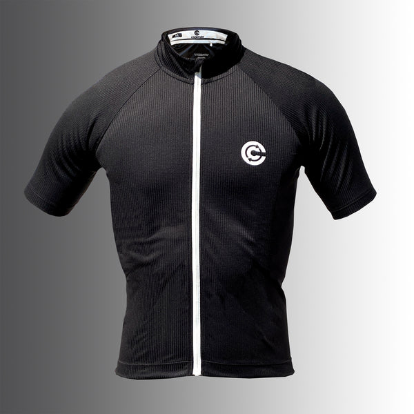 mens black sustainable cycle jersey