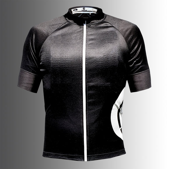 Black sustainable cycle jersey